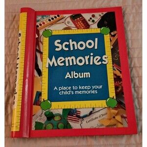 School Memories Keepsake Photo Album Scrapbook Preschool Through 12th Grade